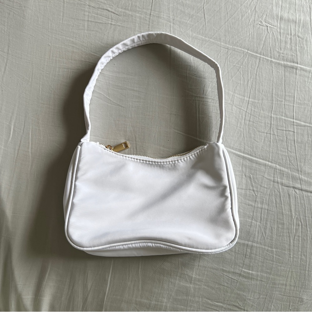 *SOLD* Small Nylon Shoulder Bags - White